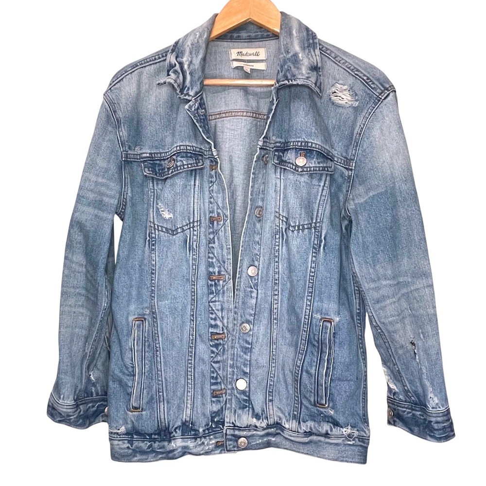 Madewell Light Blue Distressed Denim Jacket
